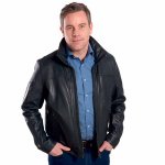 Lamm-Nappa Lederjacke, navy günstig online kaufen