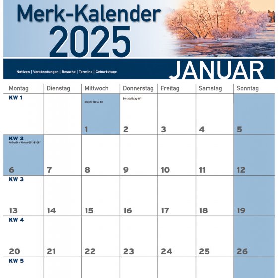 Merk-Kalender, 2025 