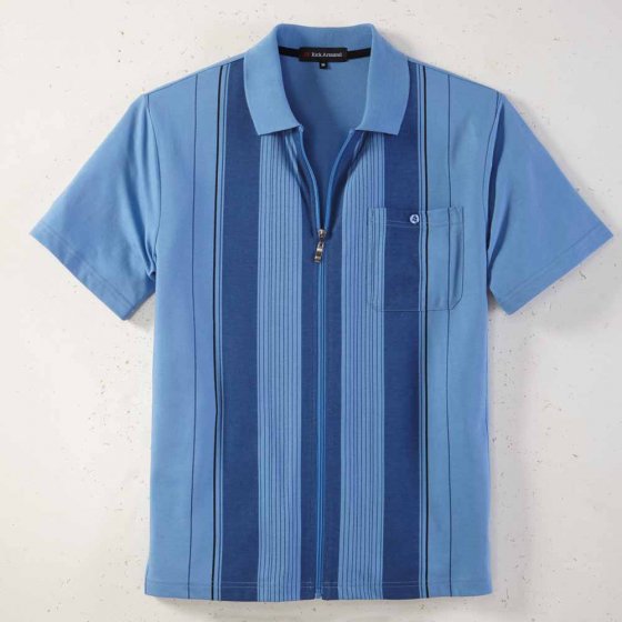 Poloshirt m. Ganzreißvers.SET 3XL | Hellblau-gestreift#Beige-gestreift