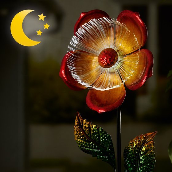 Metall-Blume mit Leuchteffekt 
