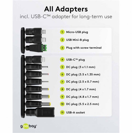 Universal-Netzadapter 1,5A 